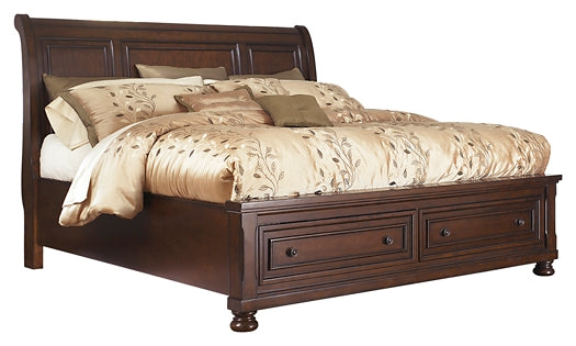 Porter  Sleigh Bed With Mirrored Dresser