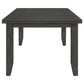 Dalila 6-piece Rectangular Dining Table Set Dark Grey