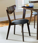 Jedda Wood Dining Side Chair Dark Walnut (Set of 2)