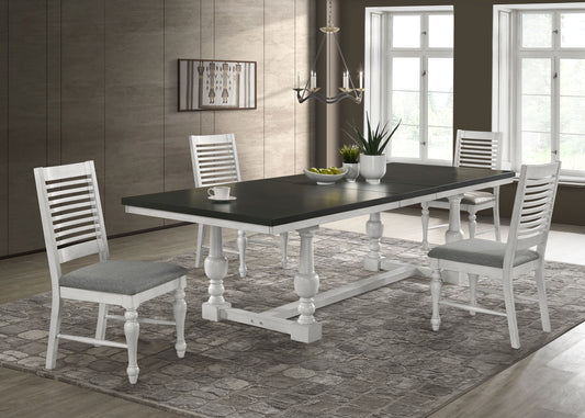 Aventine 5-piece Extension Leaf Dining Set Vintage White