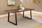 Ditman 80-inch Live Edge Dining Table Grey Sheesham