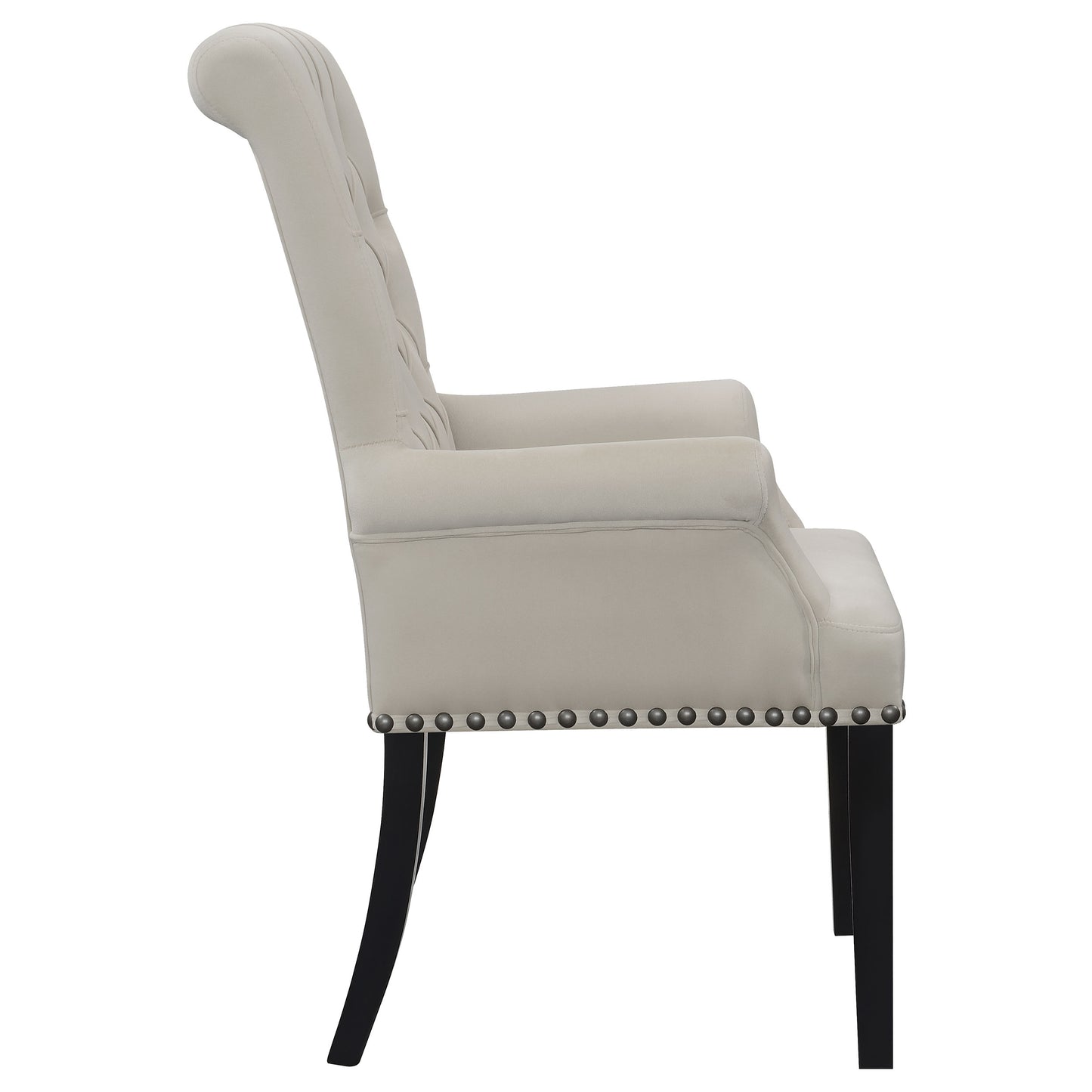 Alana Velvet Upholstered Dining Arm Chair Sand