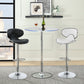 Edenton Upholstered Adjustable Bar Stool Black (Set of 2)