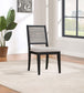 Elodie Wood Dining Side Chair Grey and Black (Set of 2)