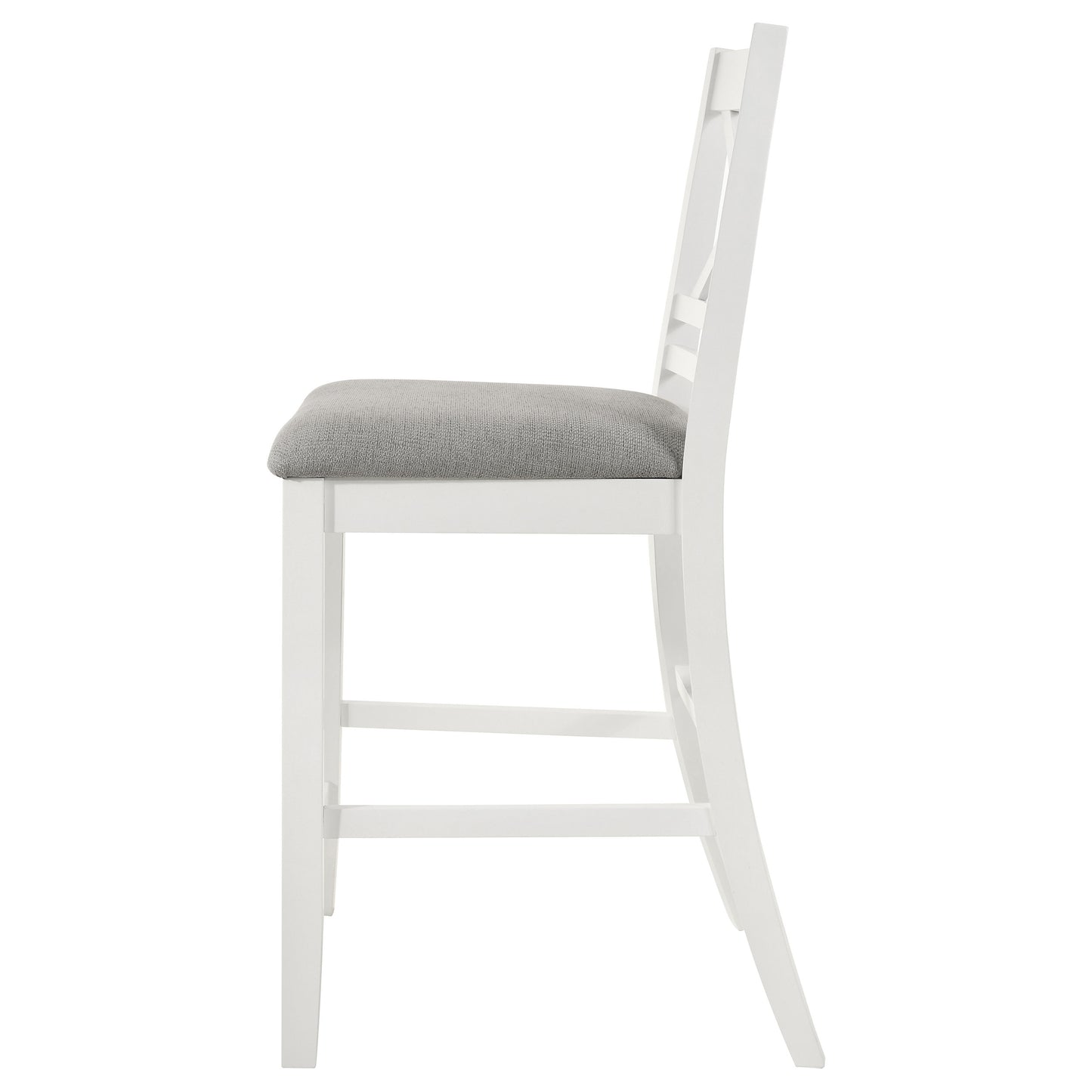 Hollis Wood Counter Chair with Cushion White (Set of 2)