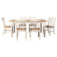 Kirby 7-piece Rectangular Dining Table Set Rustic Off White