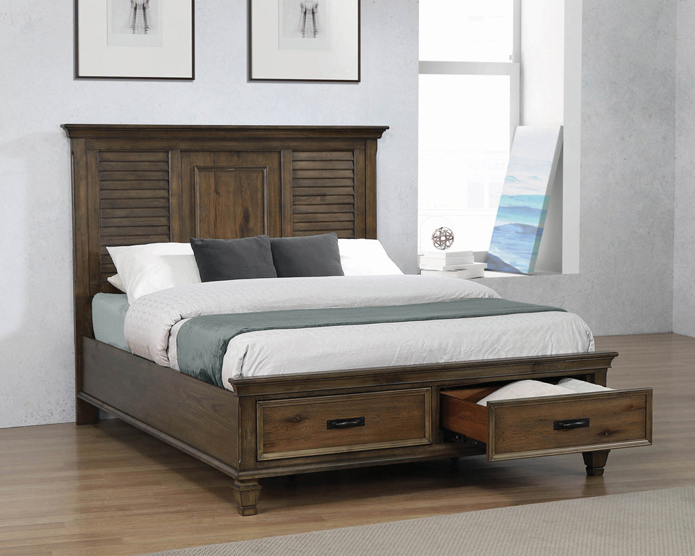 Franco 5-piece Eastern King Bedroom Set Burnished Oak