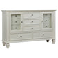 Sandy Beach 5-piece Queen Bedroom Set Cream White