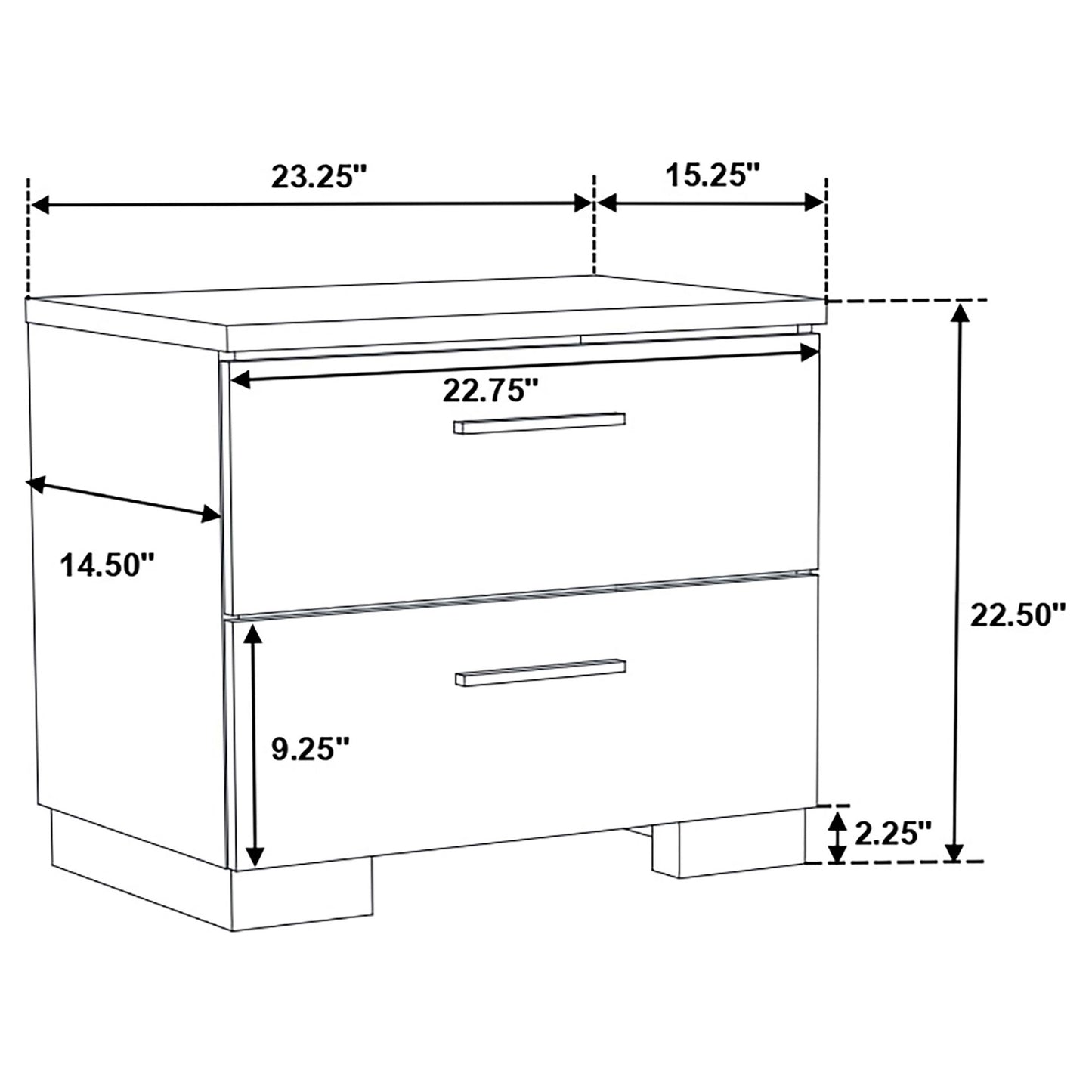 Felicity 5-piece California King Bedroom Set White Gloss