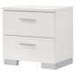 Felicity 2-drawer Nightstand White High Gloss