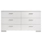 Felicity 6-drawer Dresser White High Gloss