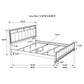 Barzini Wood California King Panel Bed White