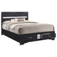 Miranda 51-inch Wood California King Storage Panel Bed Black