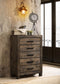 Woodmont 5-drawer Bedroom Chest Rustic Golden Brown