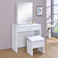 Harvey Vanity Set with Lift-Top Stool White