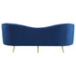 Sophia Upholstered Channel Tufted Sofa Blue