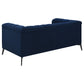 Chalet 3-piece Upholstered Tuxedo Arm Tufted Sofa Set Blue