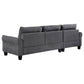 Caspian Upholstered Curved Arm Chaise Sectional Sofa Grey