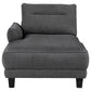 Caspian Upholstered Curved Arm Chaise Sectional Sofa Grey