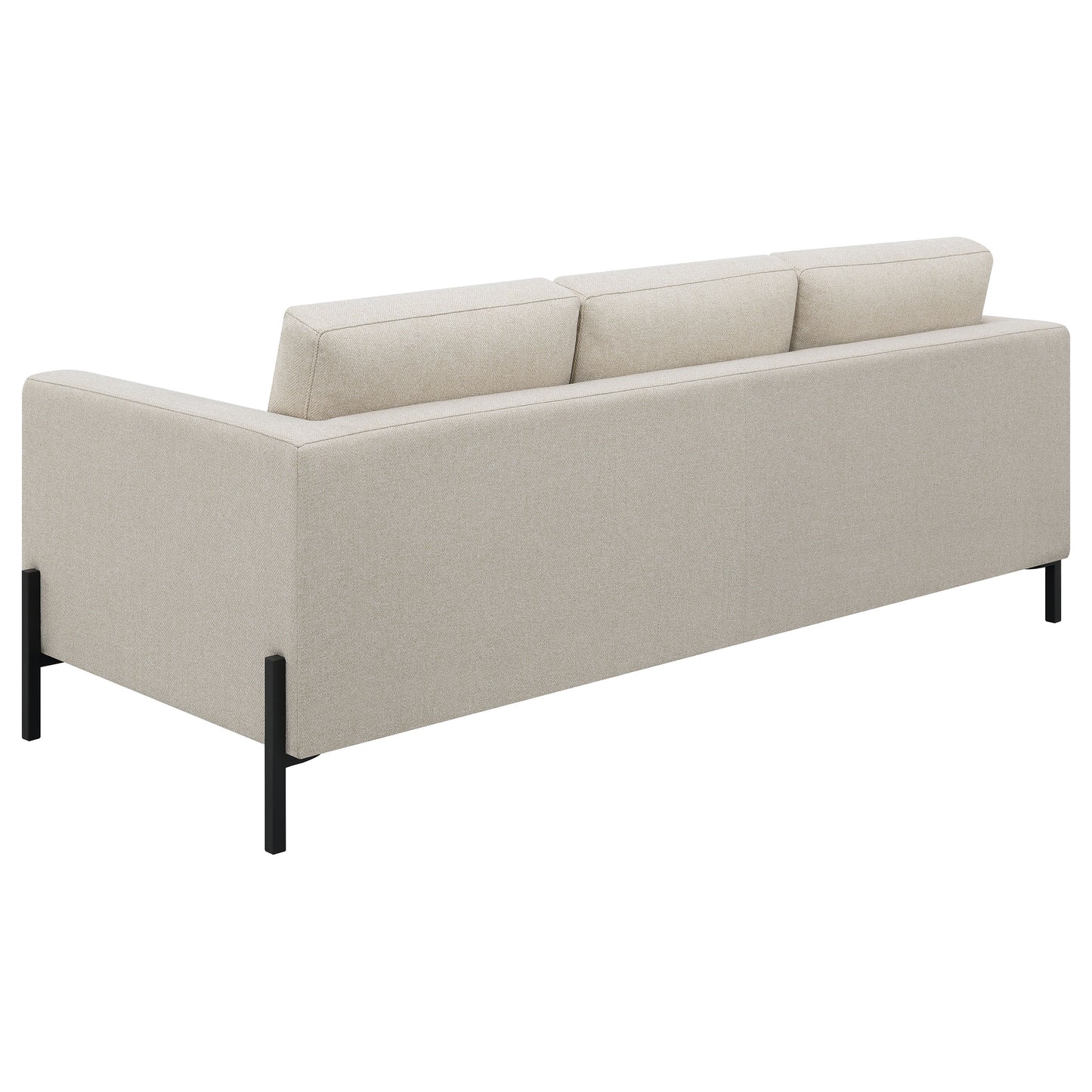 Tilly 2-piece Upholstered Track Arm Sofa Set Oatmeal