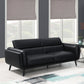 Shania Upholstered Low Back Sofa Black