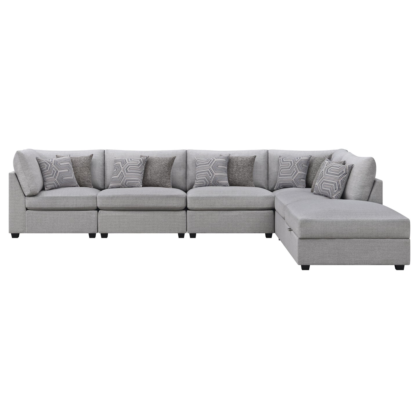 Cambria 6-piece Upholstered Modular Sectional Sofa Grey