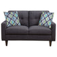 Watsonville 3-piece Upholstered Track Arm Sofa Set Grey