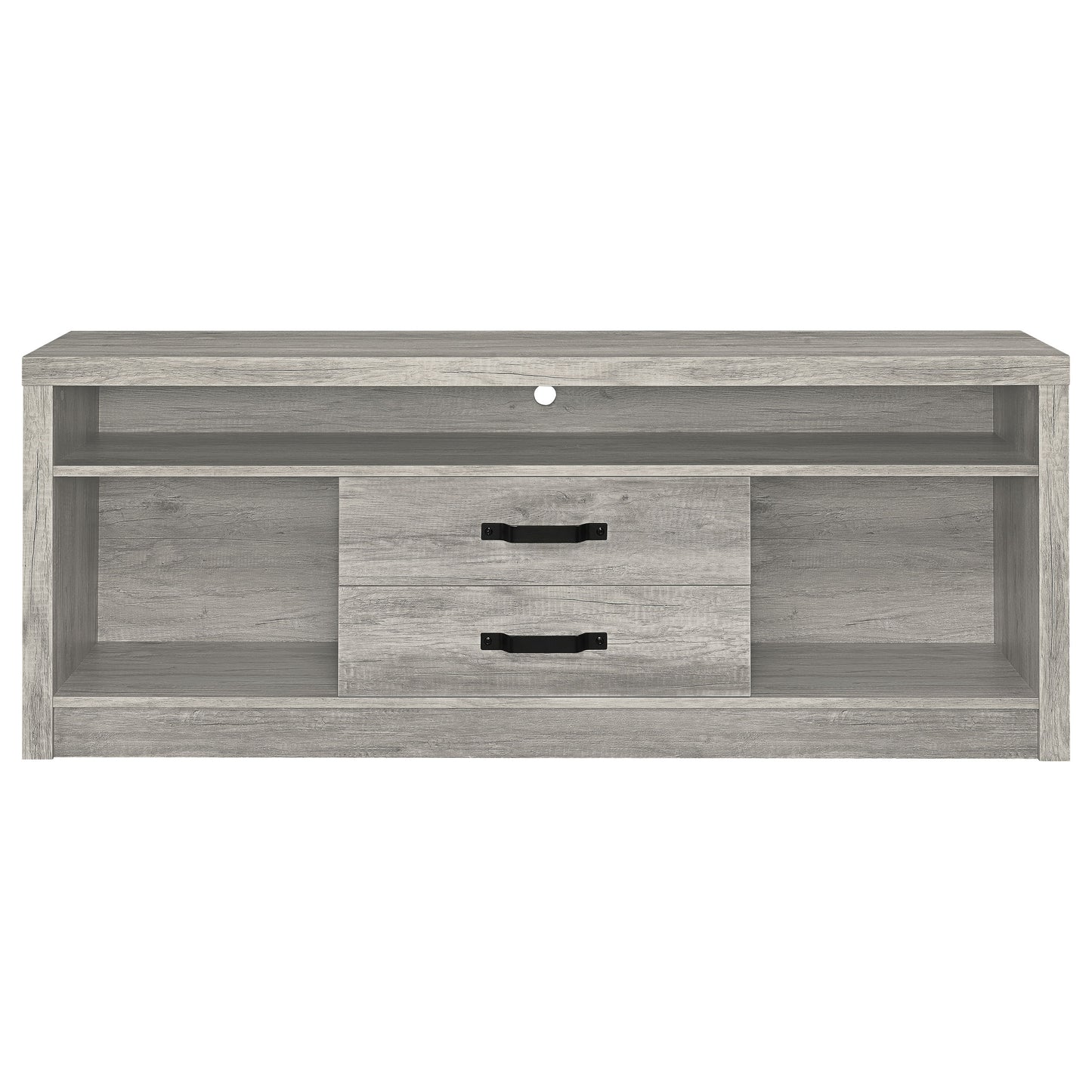 Burke 2-drawer Engineered Wood 59" TV Stand Grey Driftwood