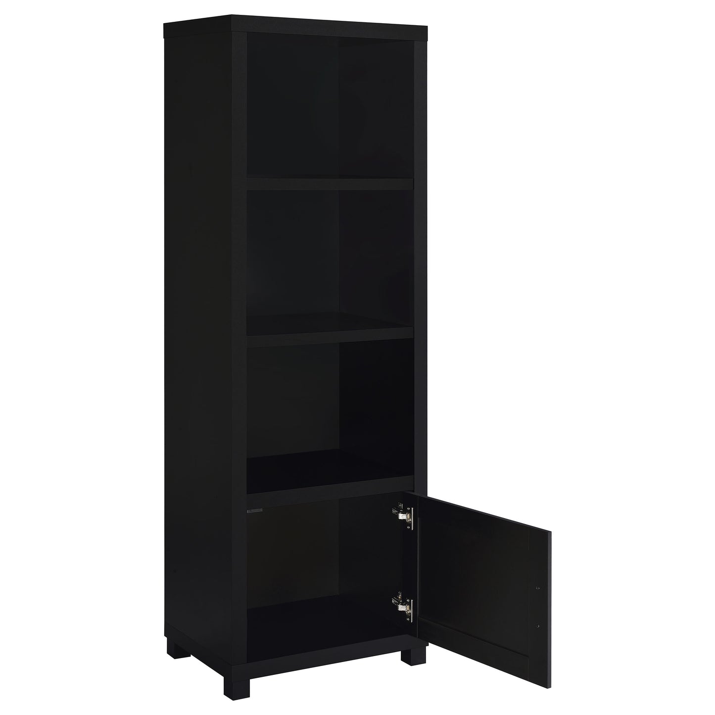 Jupiter 3-shelf Engineered Wood Media Tower Black