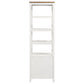 Hollis 4-shelf Wood Media Tower with Drawers Brown and White