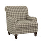 Glenn Upholstered English Arm Accent Chair Grey