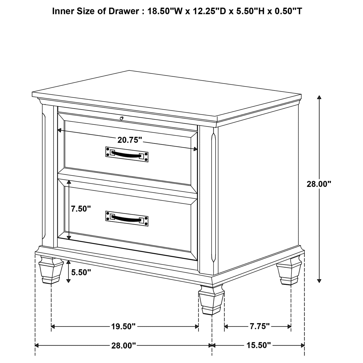 Franco 5-piece Eastern King Bedroom Set Burnished Oak