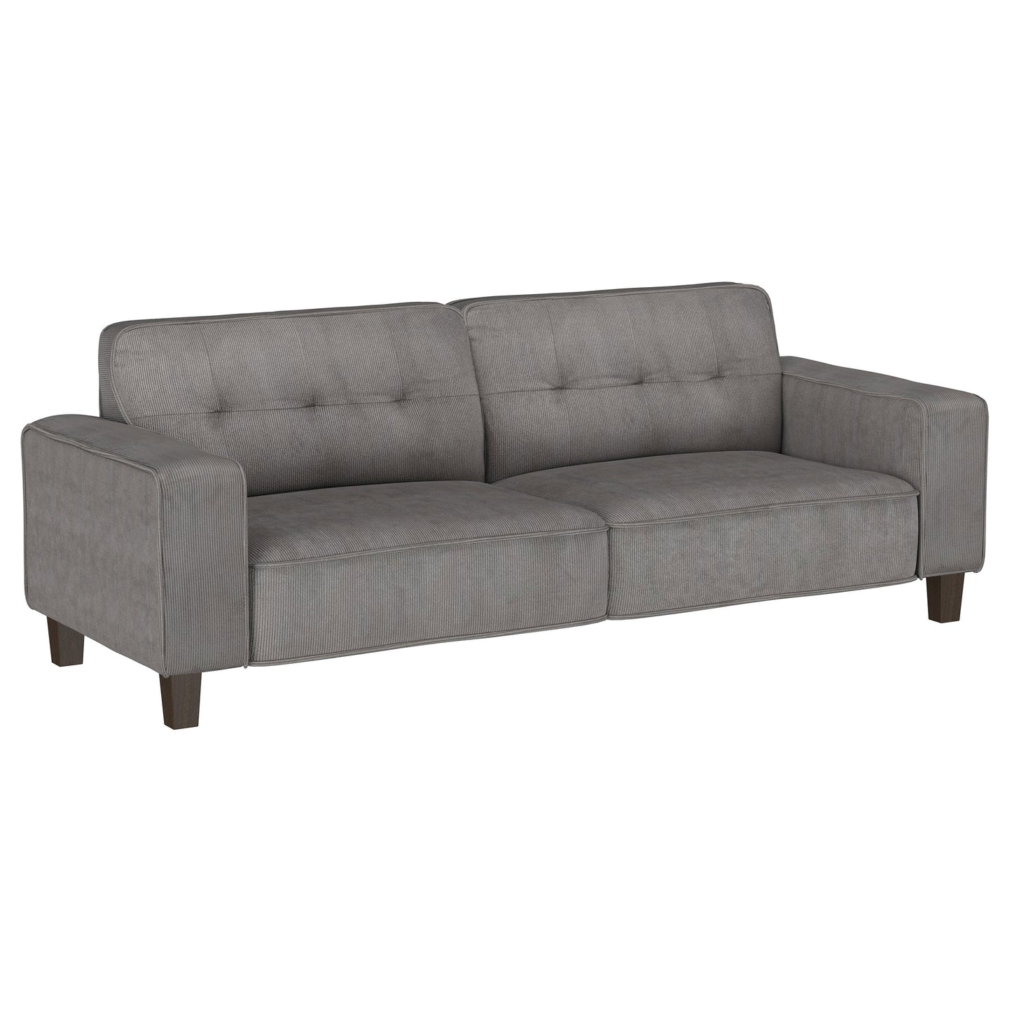 Deerhurst Upholstered Track Arm Tufted Sofa Charcoal