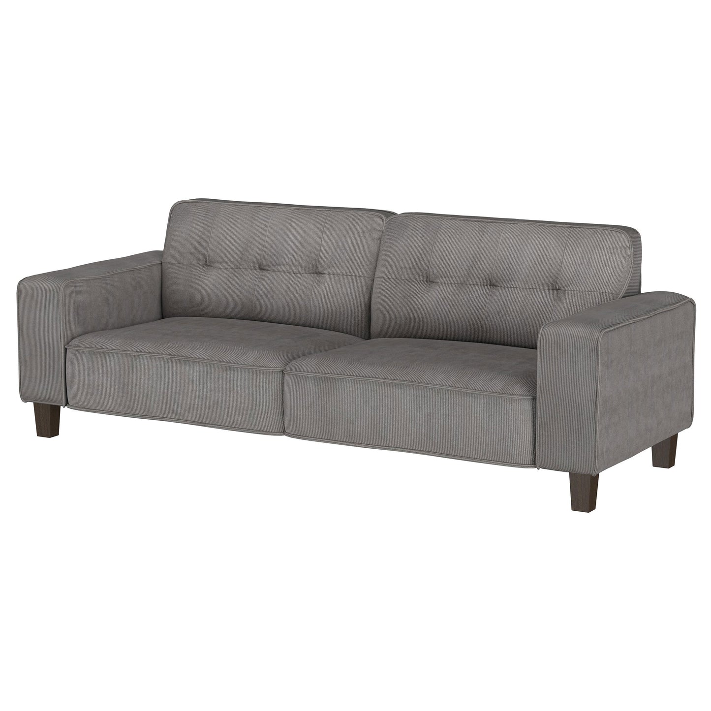 Deerhurst Upholstered Track Arm Tufted Sofa Charcoal