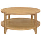 Camillo Round Solid Wood Coffee Table Maple Brown