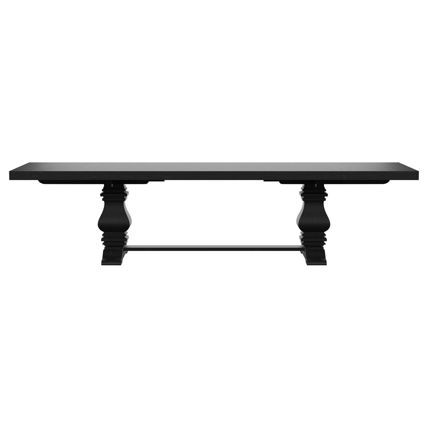 Florence 126-inch Extension Dining Table Distressed Black