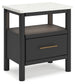 Cadmori Full Upholstered Panel Bed with 2 Nightstands