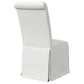 Shawna Upholstered Skirted Dining Chair White (Set of 2)