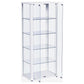 Aero 5-shelf Display Curio Cabinet with LED Lighting White