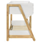 Wyatt Wood Twin Over Twin Bunk Bed White and Natural