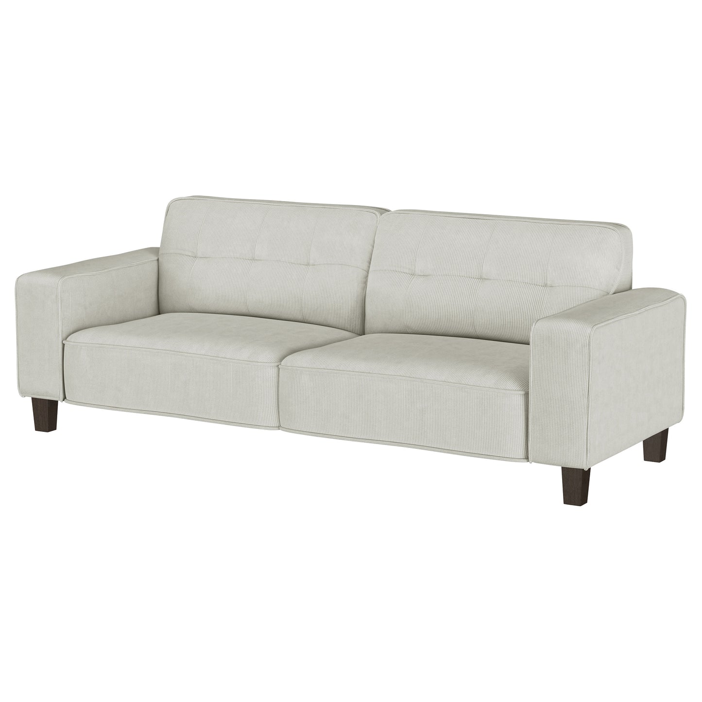 Deerhurst Upholstered Track Arm Tufted Sofa Greige