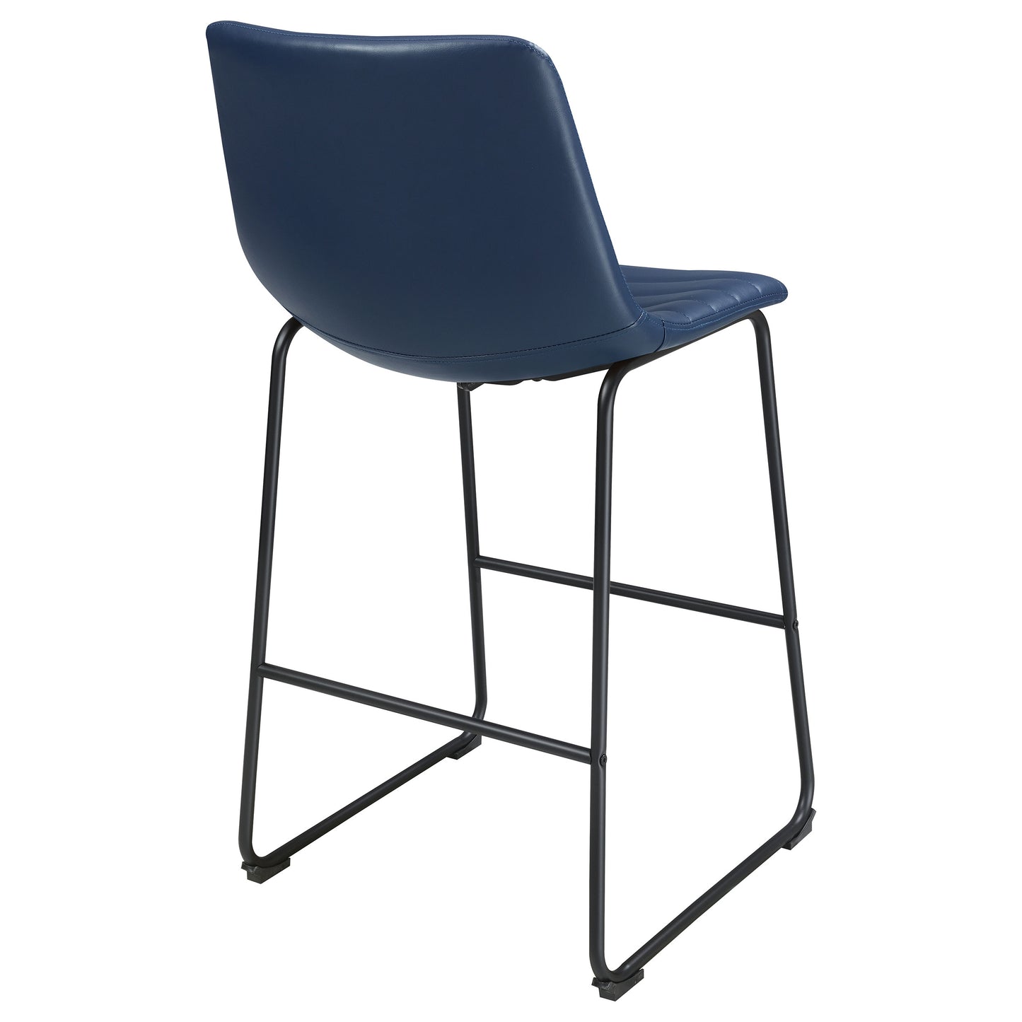 Zuni Faux Leather Upholstered Bar Chair Blue (Set of 2)