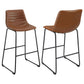 Zuni Faux Leather Upholstered Bar Chair Saddle (Set of 2)