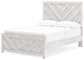 Cayboni Full Panel Bed with Mirrored Dresser
