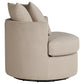 Debbie Upholstered Swivel Accent Chair Camel