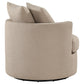 Debbie Upholstered Swivel Accent Chair Camel