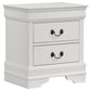 Louis Philippe 4-piece Eastern King Bedroom Set White