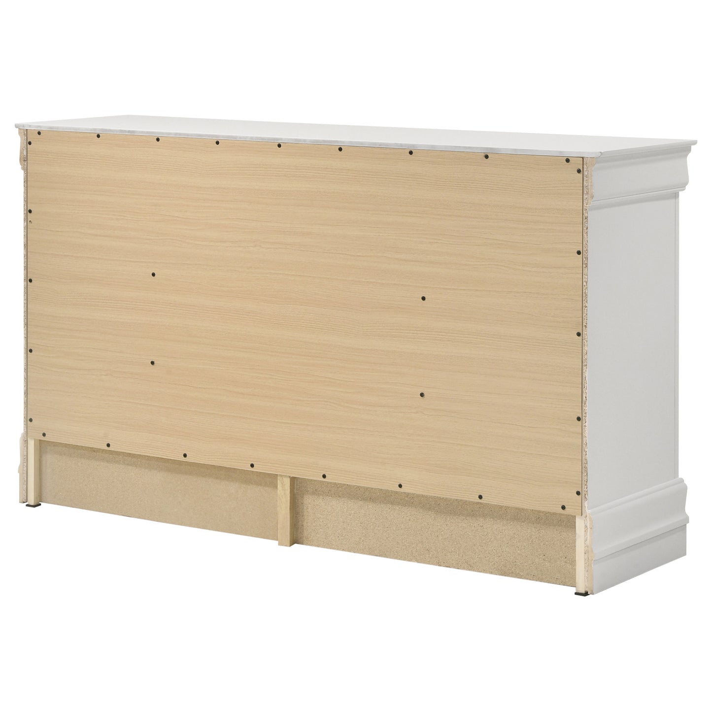 Louis Philippe 6-drawer Dresser White