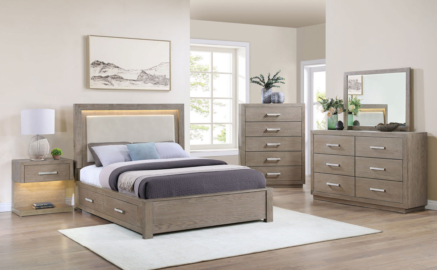 Kenora 5-piece California King Bedroom Set Barley Brown