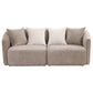 Townsend 2-piece Chenille Upholstered Sofa Set Latte